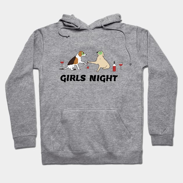 Girls night Hoodie by Jasmwills